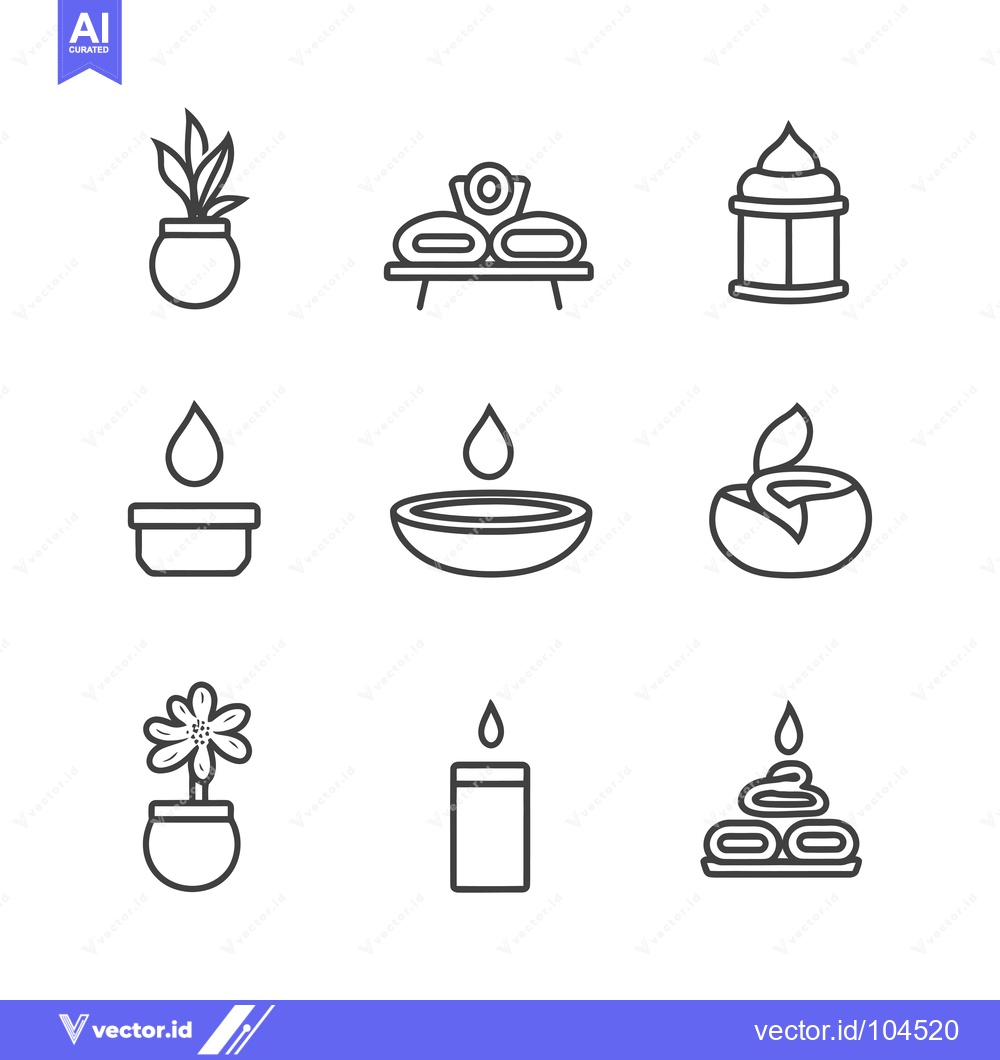 Premium Vector of Spa and Wellness Line Icons