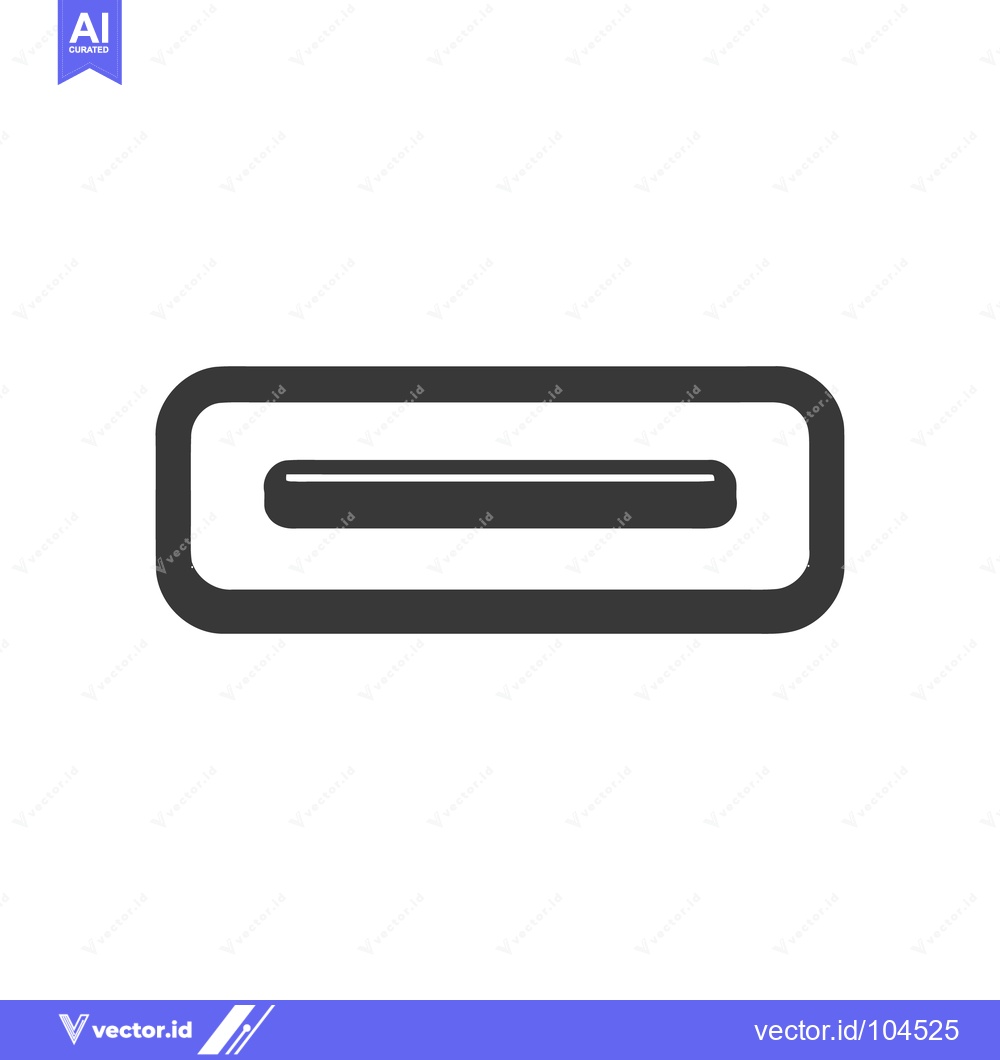 Premium Vector of Minimalist Rectangular Icon: Dark Gray Shape with Rounded Corners on W