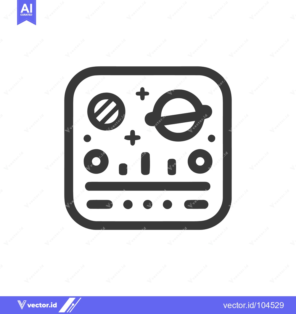 Premium Vector of Minimalist Synthesizer Icon: Retro Electronic Music Interface Design