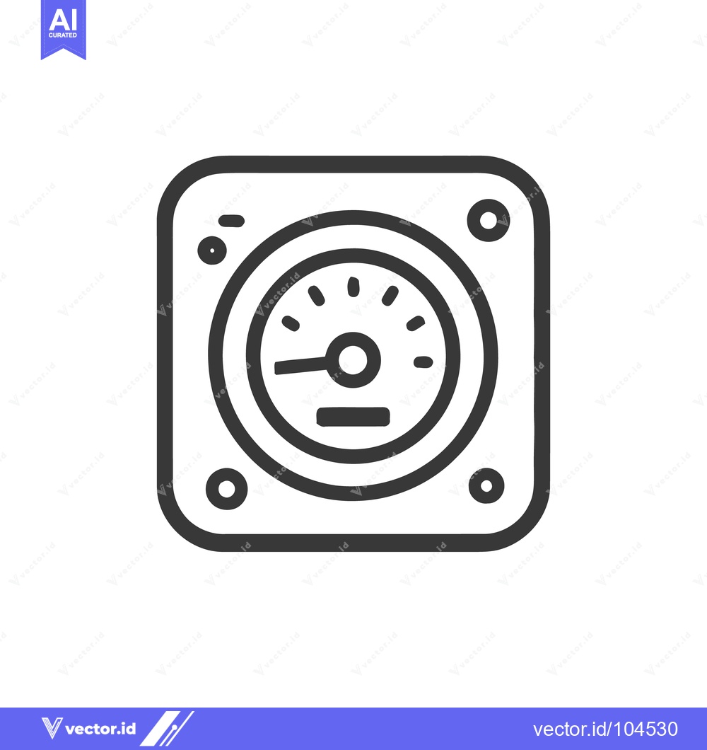 Premium Vector of Minimalist Gauge Icon: Precise Measurement, Technical Precision, Vecto