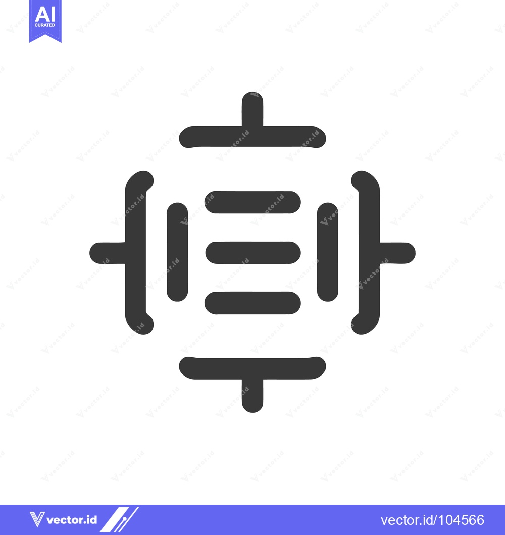 Premium Vector dari Abstract Geometric Icon: Symmetrical Design with Horizontal Bars and V
