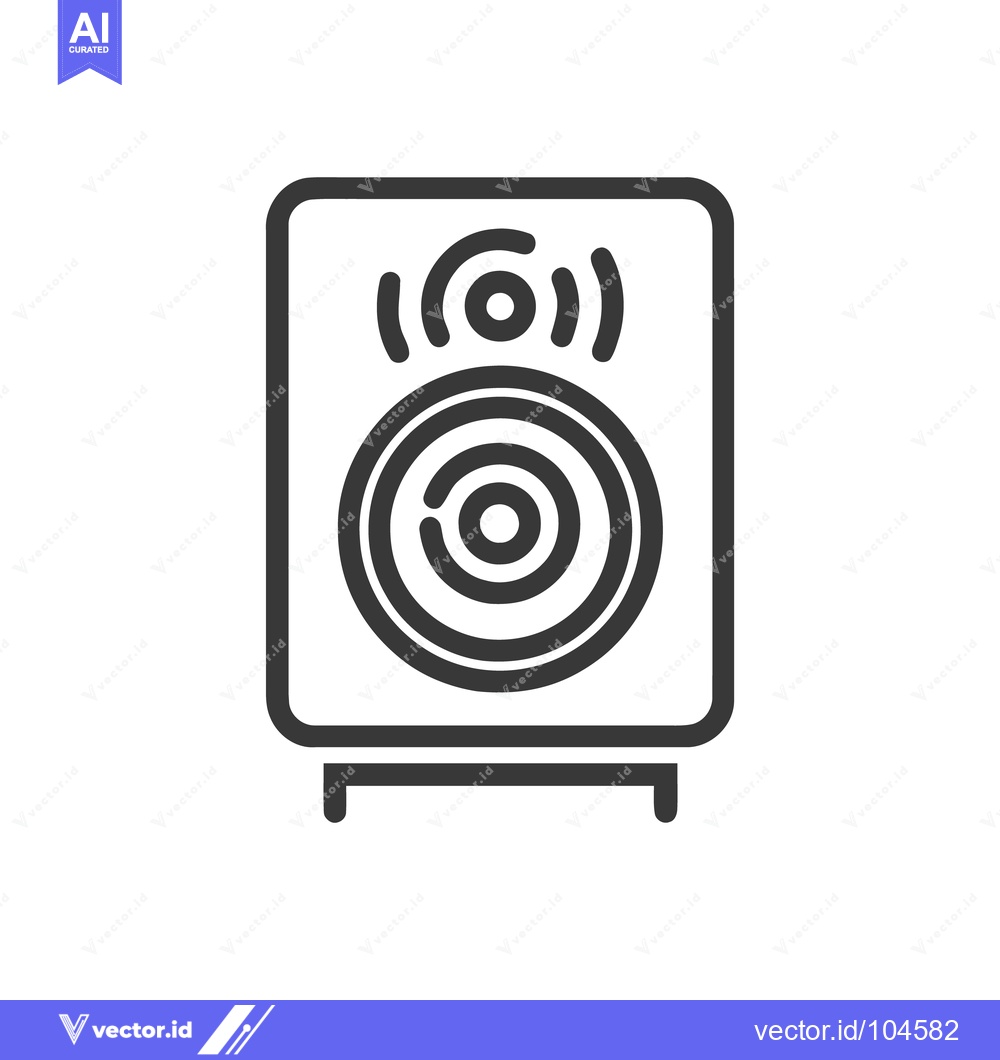 Premium Vector dari Minimalist Speaker Icon with Sound Waves, Audio Equipment Symbol
