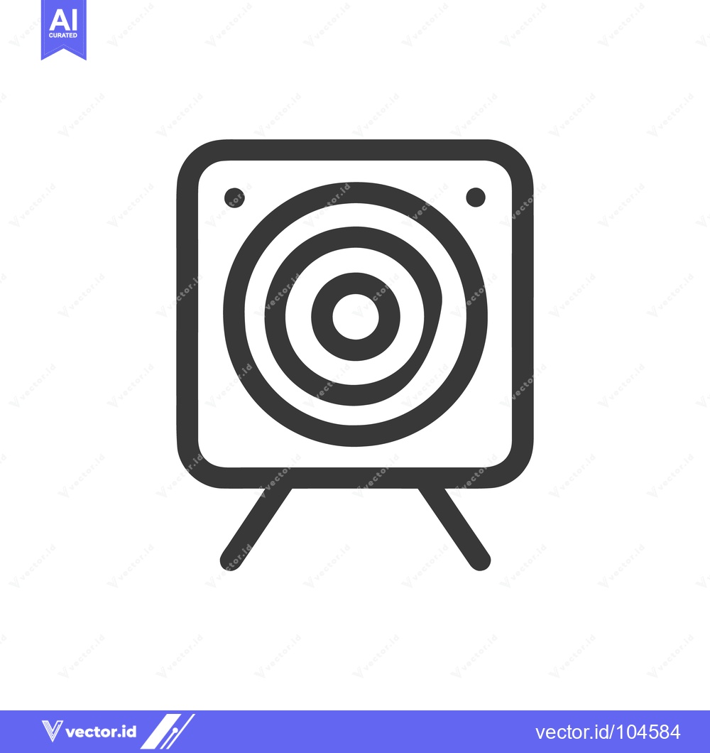 Premium Vector dari Minimalist Speaker Icon: Bold Outline, Concentric Circles, Audio Equip