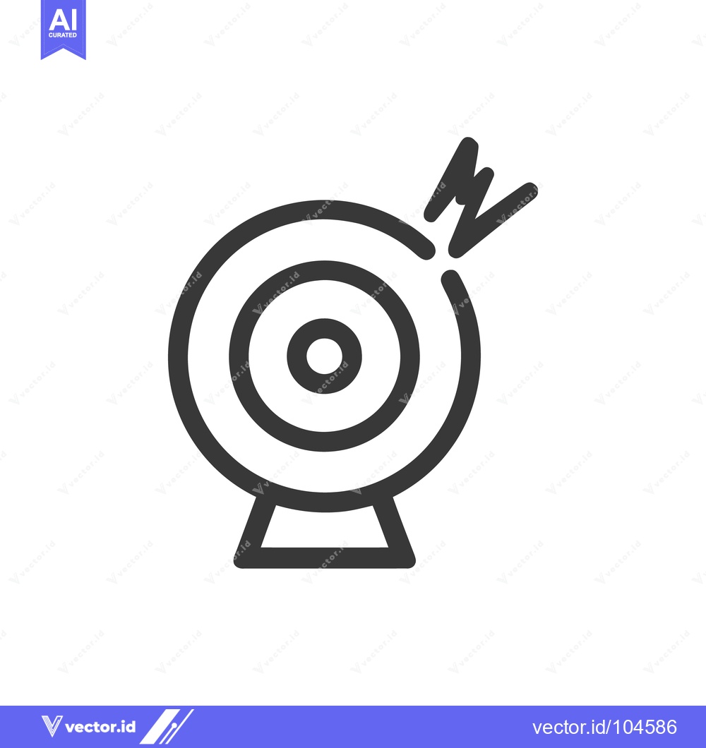 Premium Vector dari Webcam Icon with Signal, Simple Line Art Style