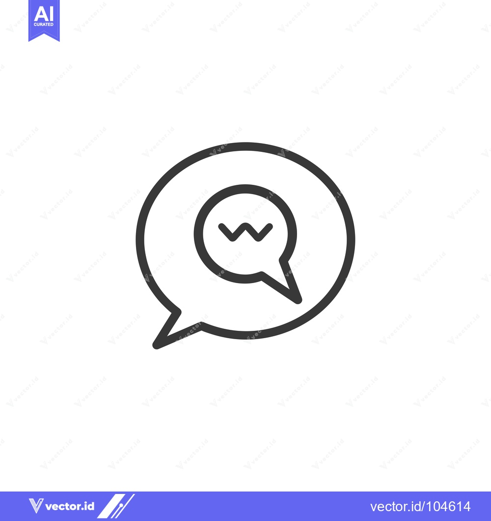 Premium Vector dari Speech Bubble Icon with Wavy Lines Inside