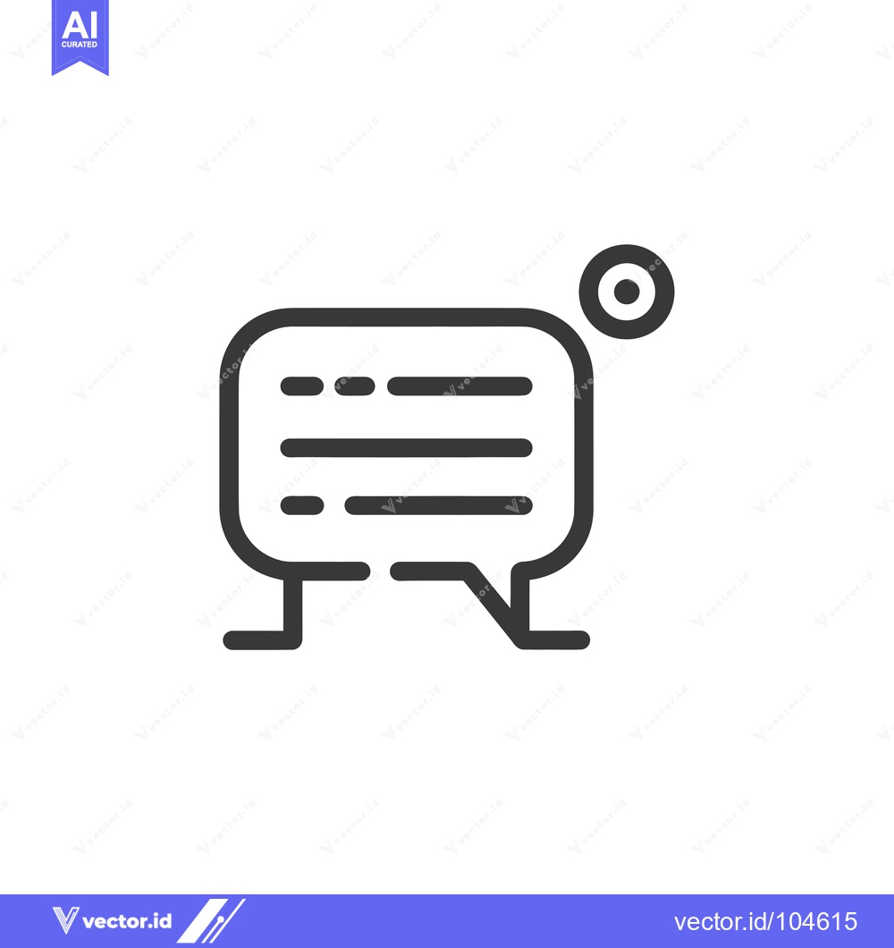Premium Vector of Speech bubble with lines and a target icon