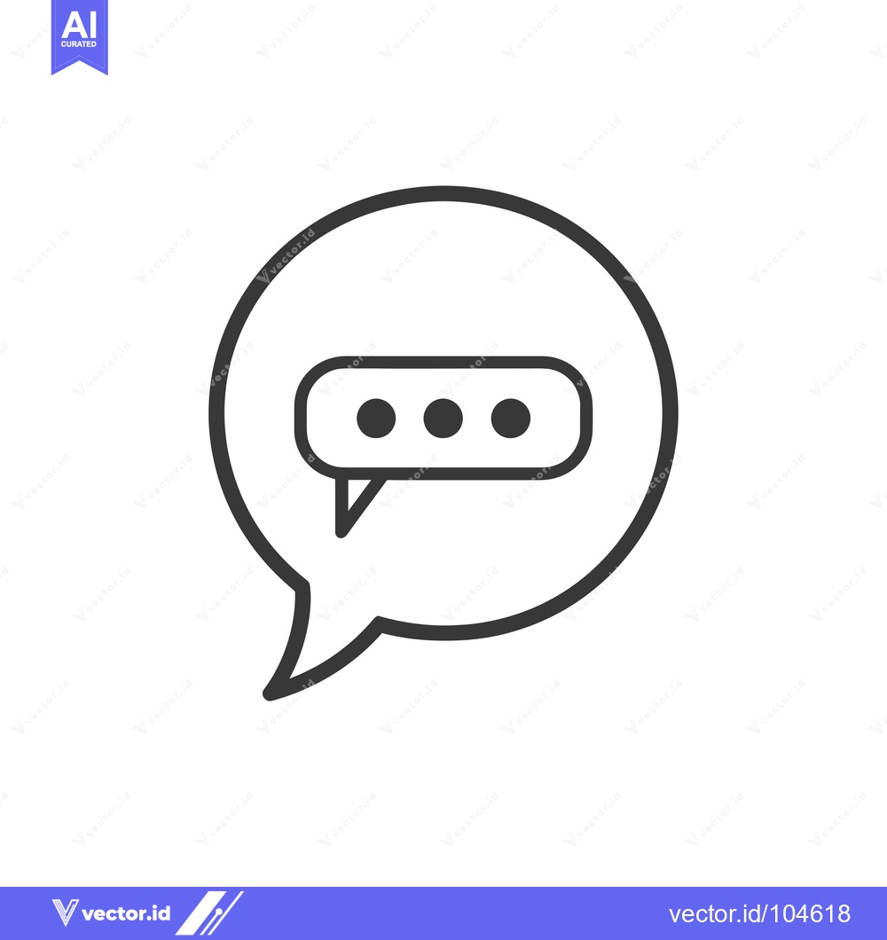 Premium Vector dari Speech Bubble with Three Ellipses