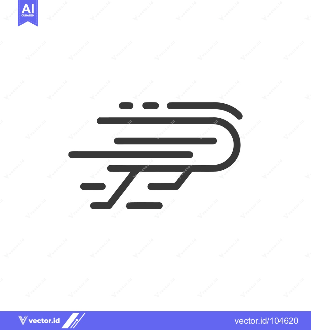 Premium Vector dari Dynamic Motion Lines: Abstract Speed and Movement Icon in Minimalist S