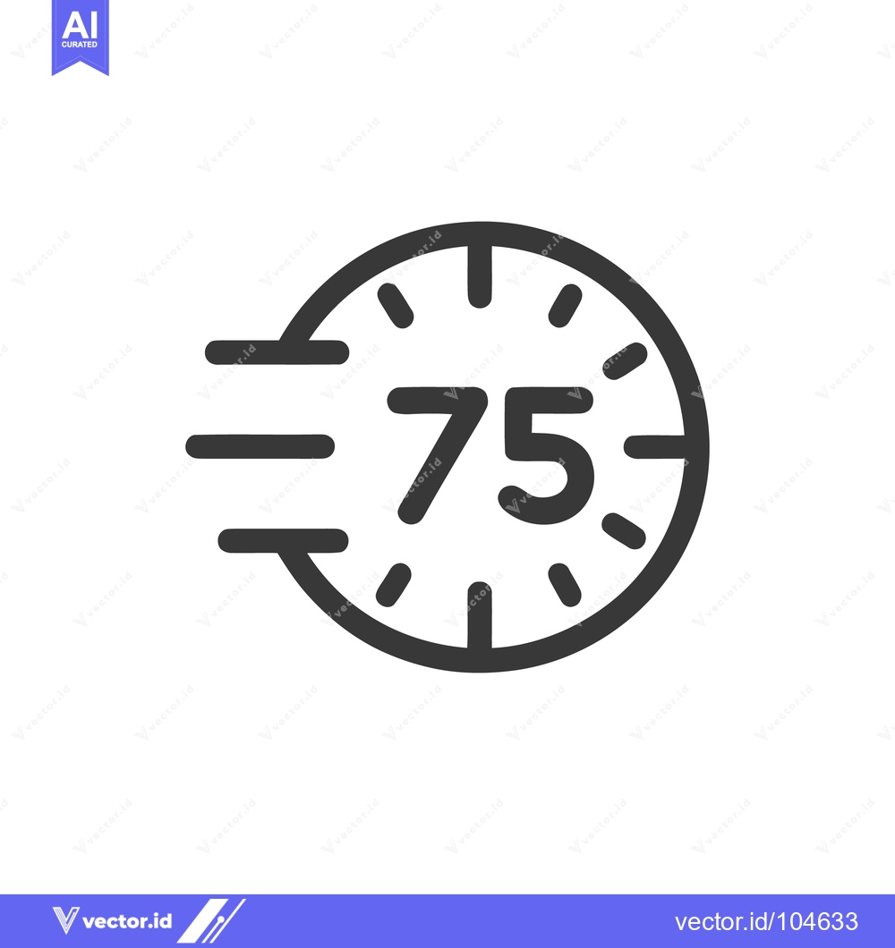 Premium Vector dari Speed 0 75 Icon Line Art Icon 11280