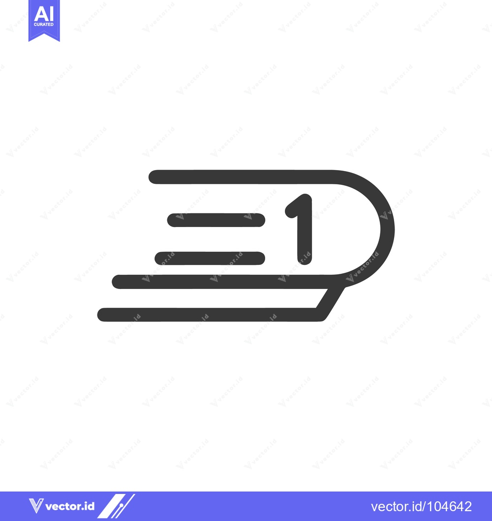 Premium Vector of Speed 1 2 Icon Line Art Icon 11289