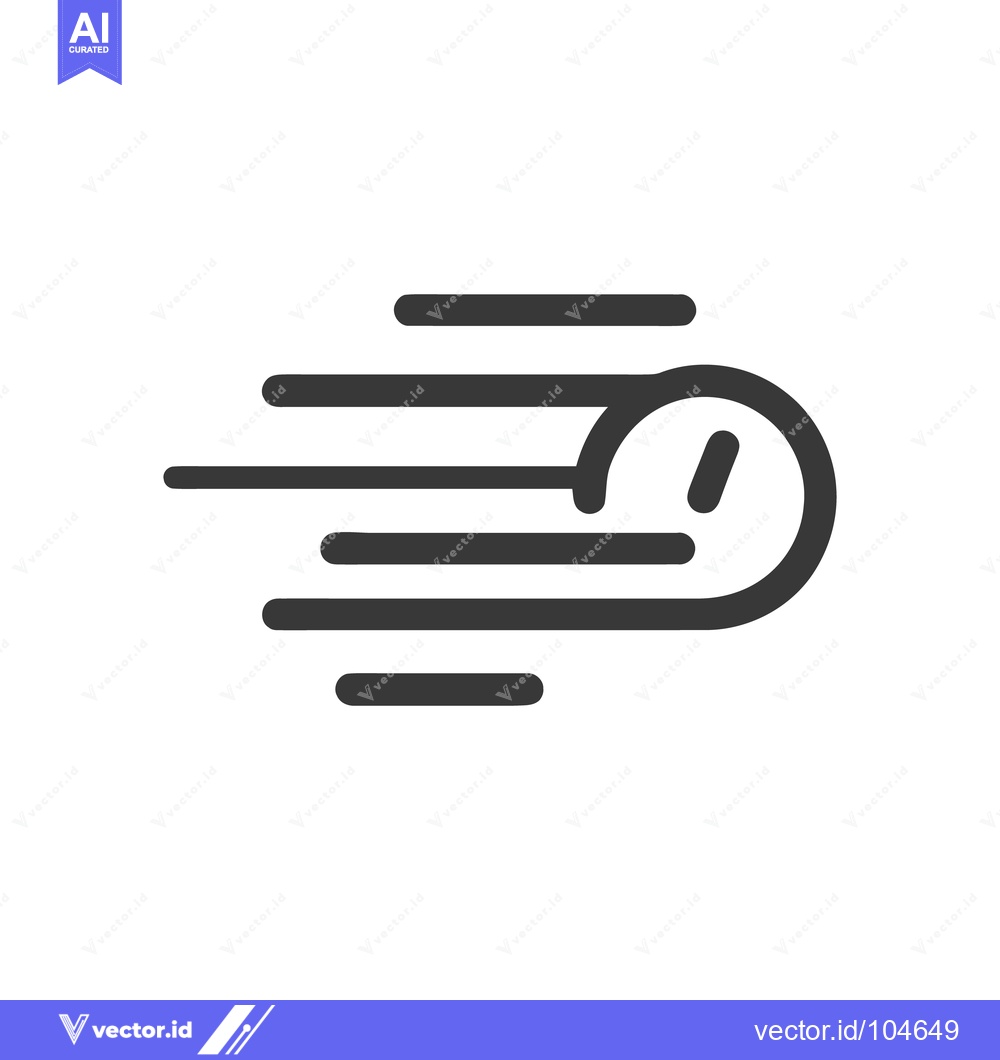 Premium Vector dari Speed Time Icon: Dynamic Clock with Motion Lines, Deadline Concept