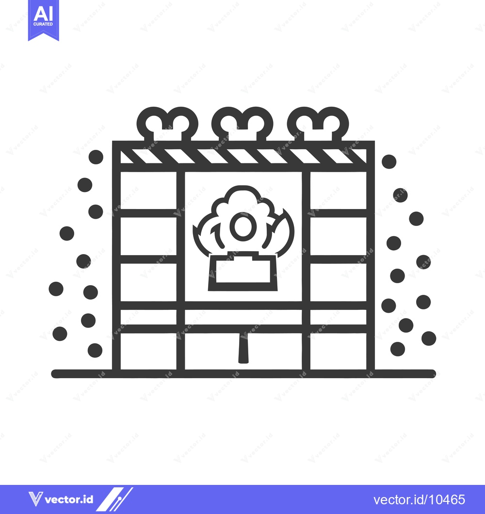 Premium Vector dari A black and white line drawing of a building under construction with a