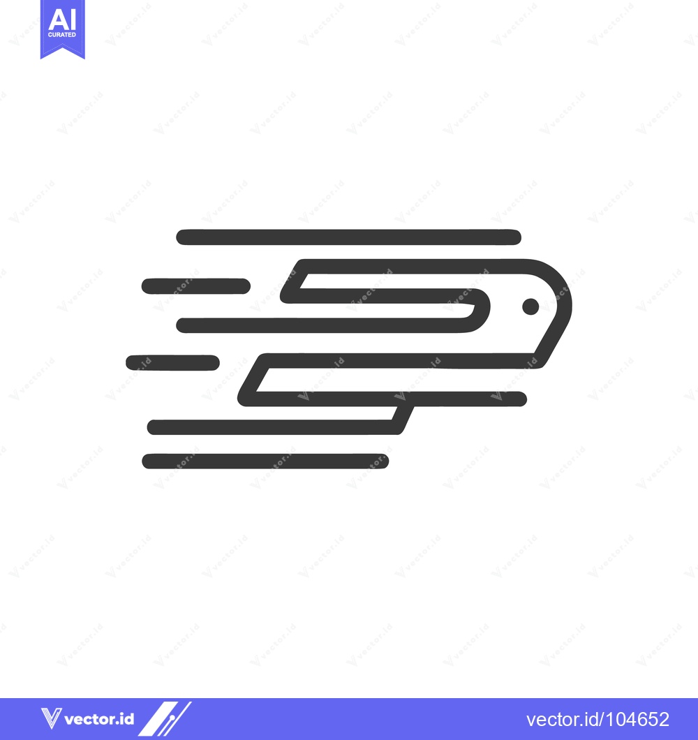 Premium Vector dari Fast Train Icon: Modern Minimalist Design with Motion Lines
