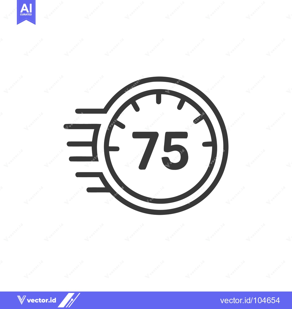 Premium Vector dari Speed 1 75 Icon Line Art Icon 11301