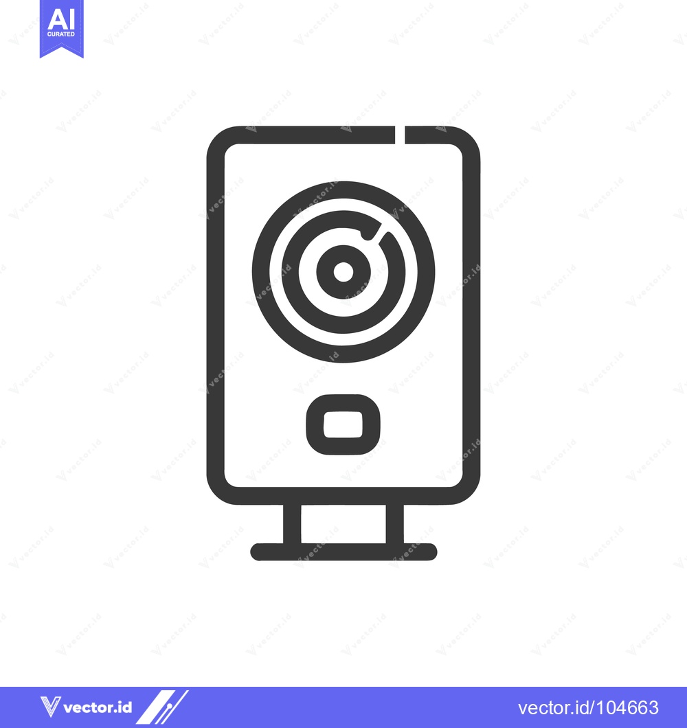Premium Vector dari Minimalist Speaker Icon: Bold Outline, Concentric Circles, Modern Desi