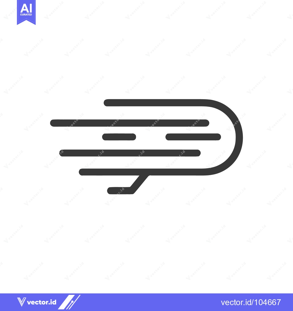 Premium Vector dari Minimalist Icon of Speed: Dynamic Motion Lines with Rounded Edge