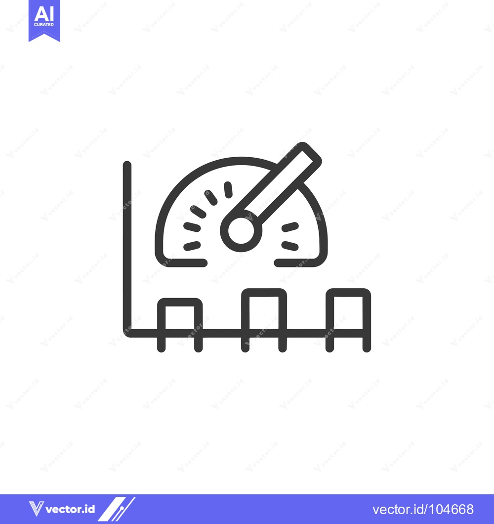 Premium Vector dari Speedometer Icon With Bars Graph for Growth Performance