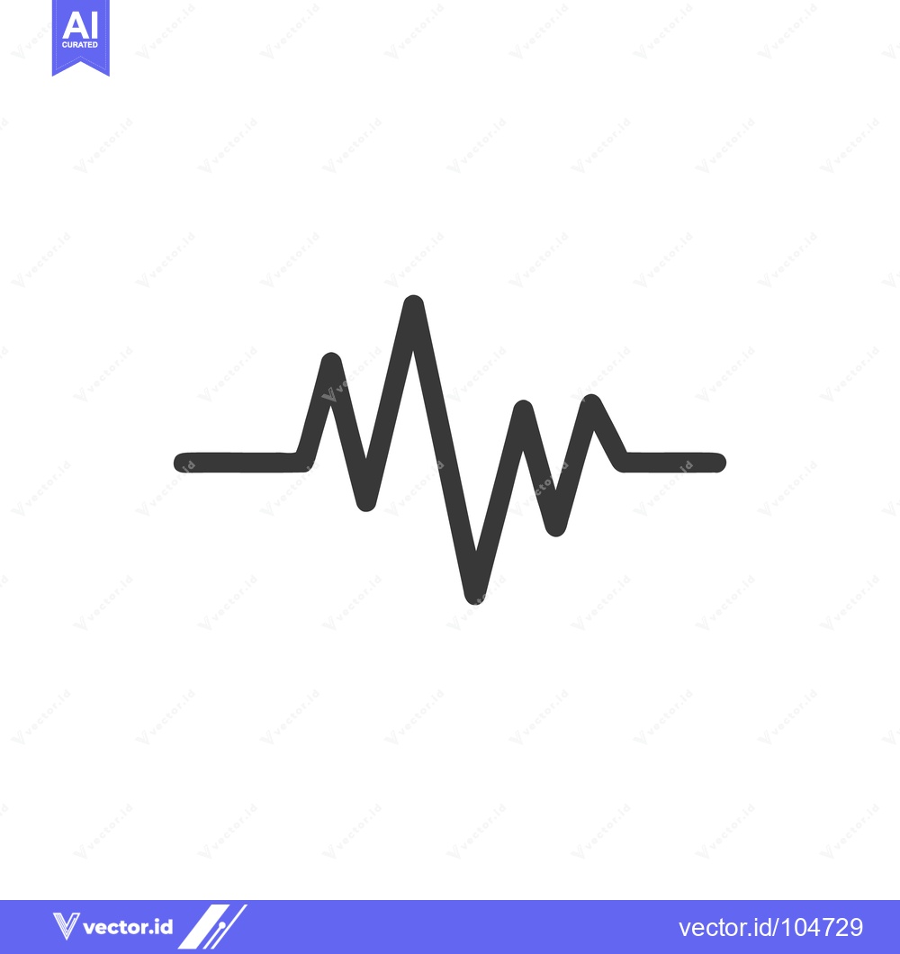 Premium Vector dari Heartbeat Pulse Line Graphic: Medical Rhythm Illustration on White Bac