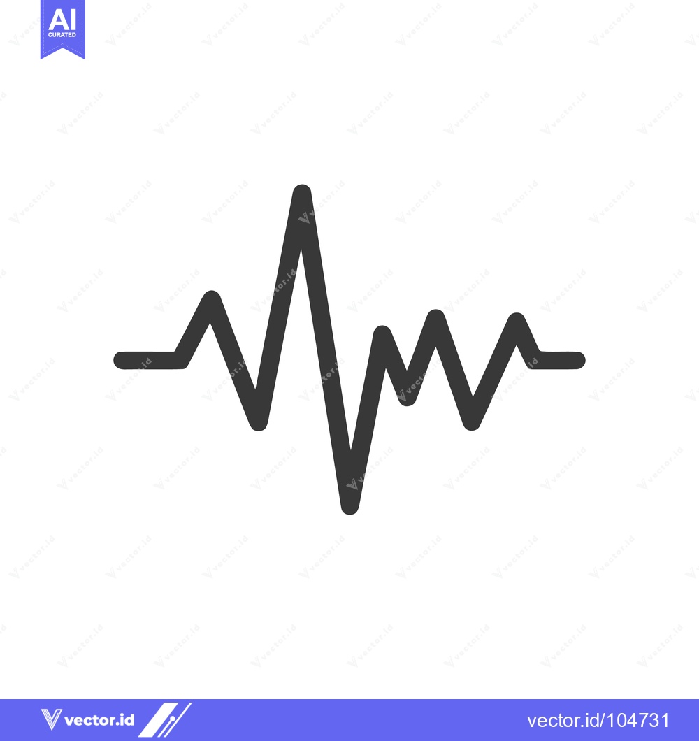 Premium Vector dari Minimalist Heartbeat Line Art: Medical Pulse Waveform Graphic Symbol