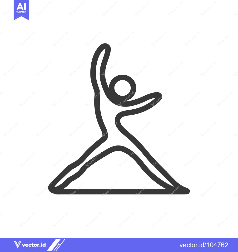 Premium Vector of Minimalist Figure in Dynamic Pose, Abstract Line Art Design