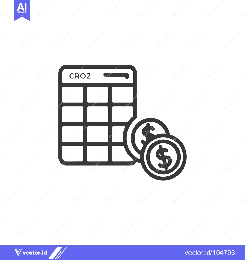 Premium Vector dari Spreadsheet With Two Dollar Coins