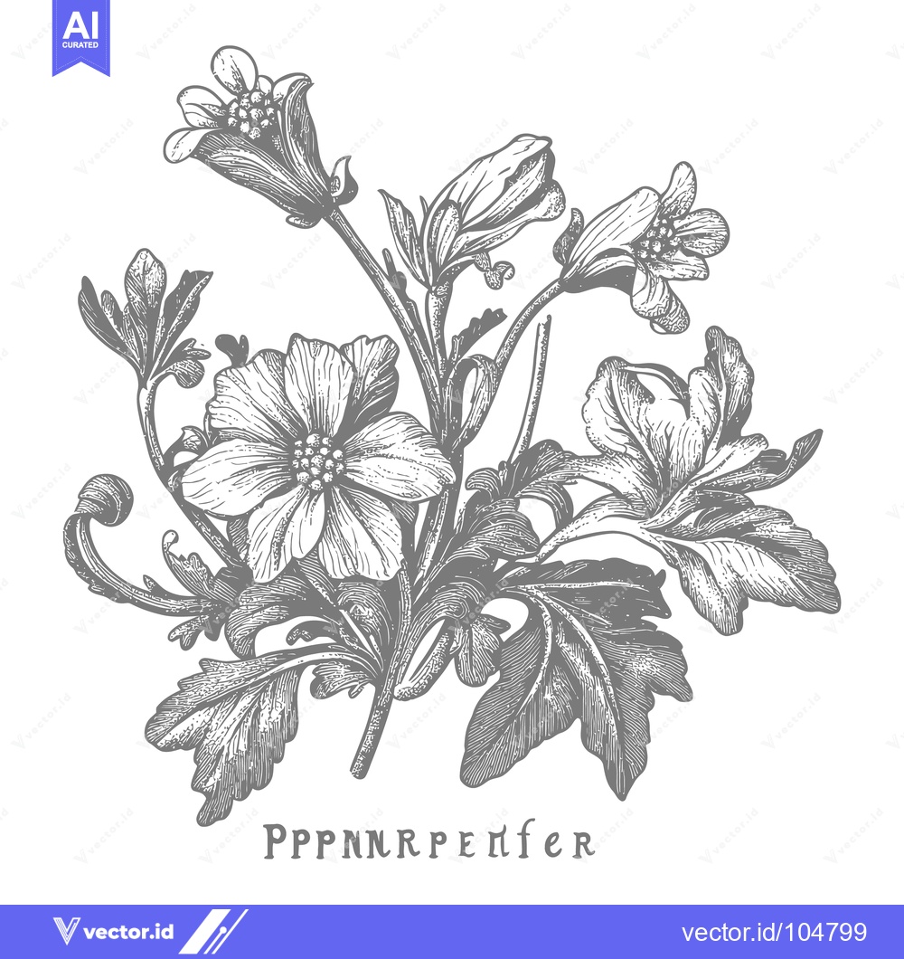 Premium Vector dari Detailed illustration of a collection of elegant floral botanical desi