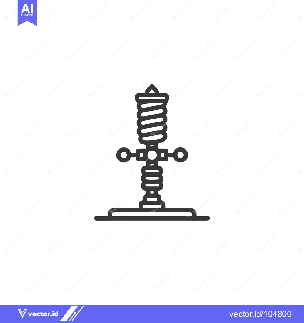 Premium Vector dari Linear Icon of a Mechanical Press, Industrial Equipment, Isolated on W