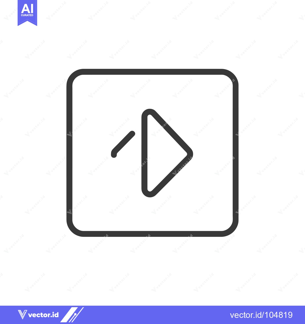 Premium Vector dari Square with a right-pointing triangle icon