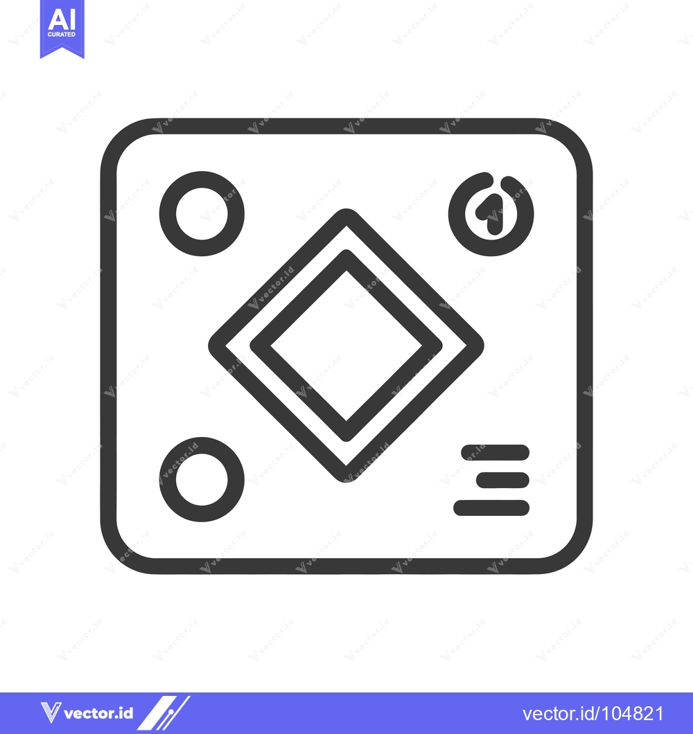Premium Vector of Square With Diamond, Circles, and Lines Icon