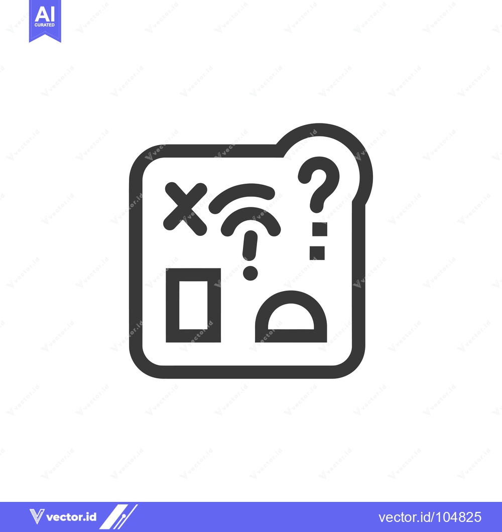 Premium Vector dari Square with Symbols and Question Mark