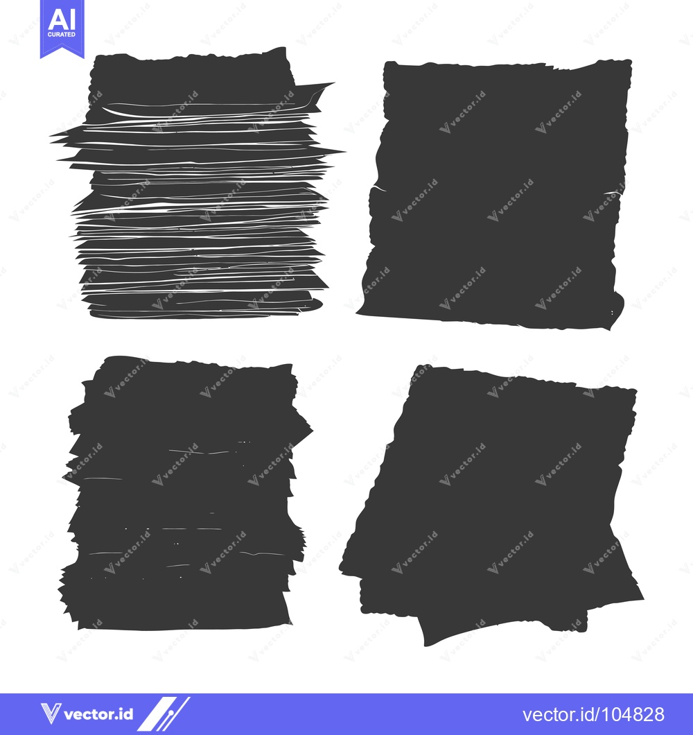 Premium Vector dari Stacked and Single Papers with Irregular Edges