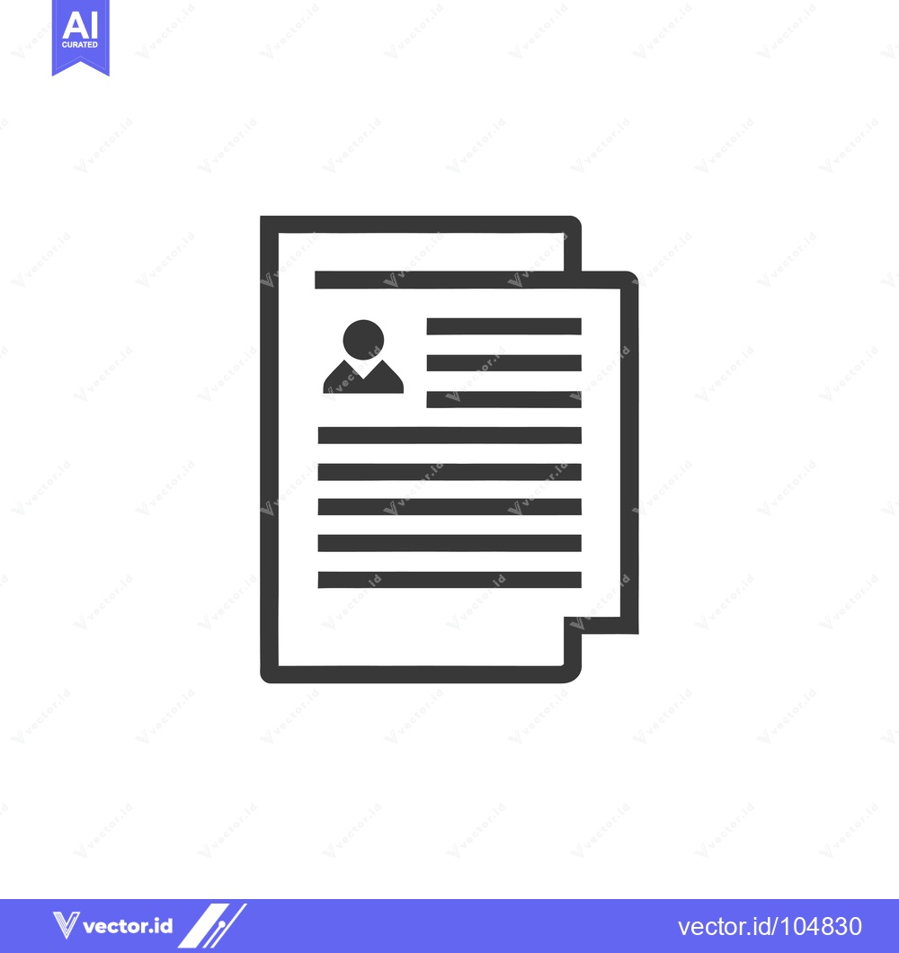 Premium Vector dari Stacked Documents with Profile Icon
