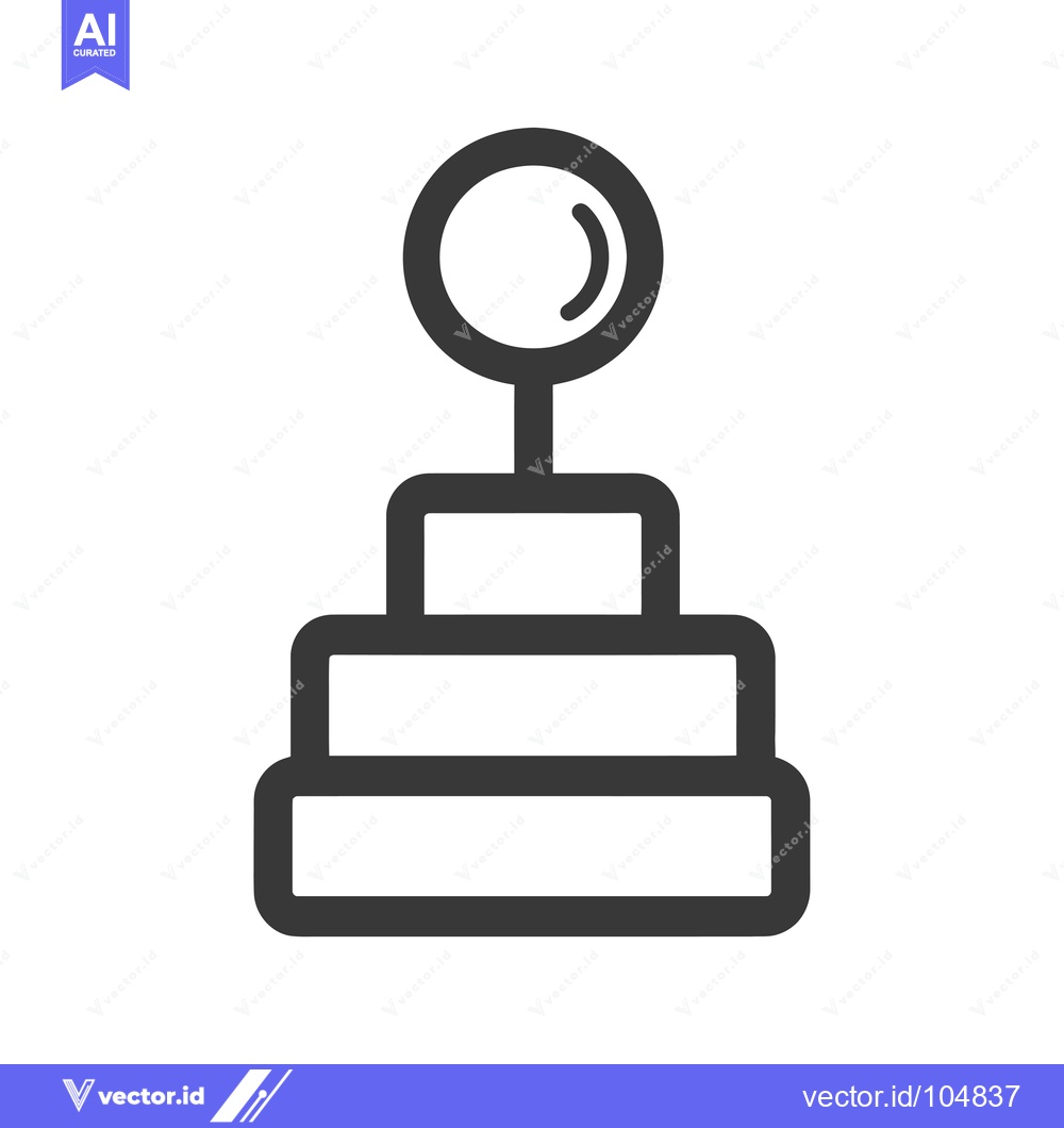 Premium Vector dari Stacked Ring with a Round Top