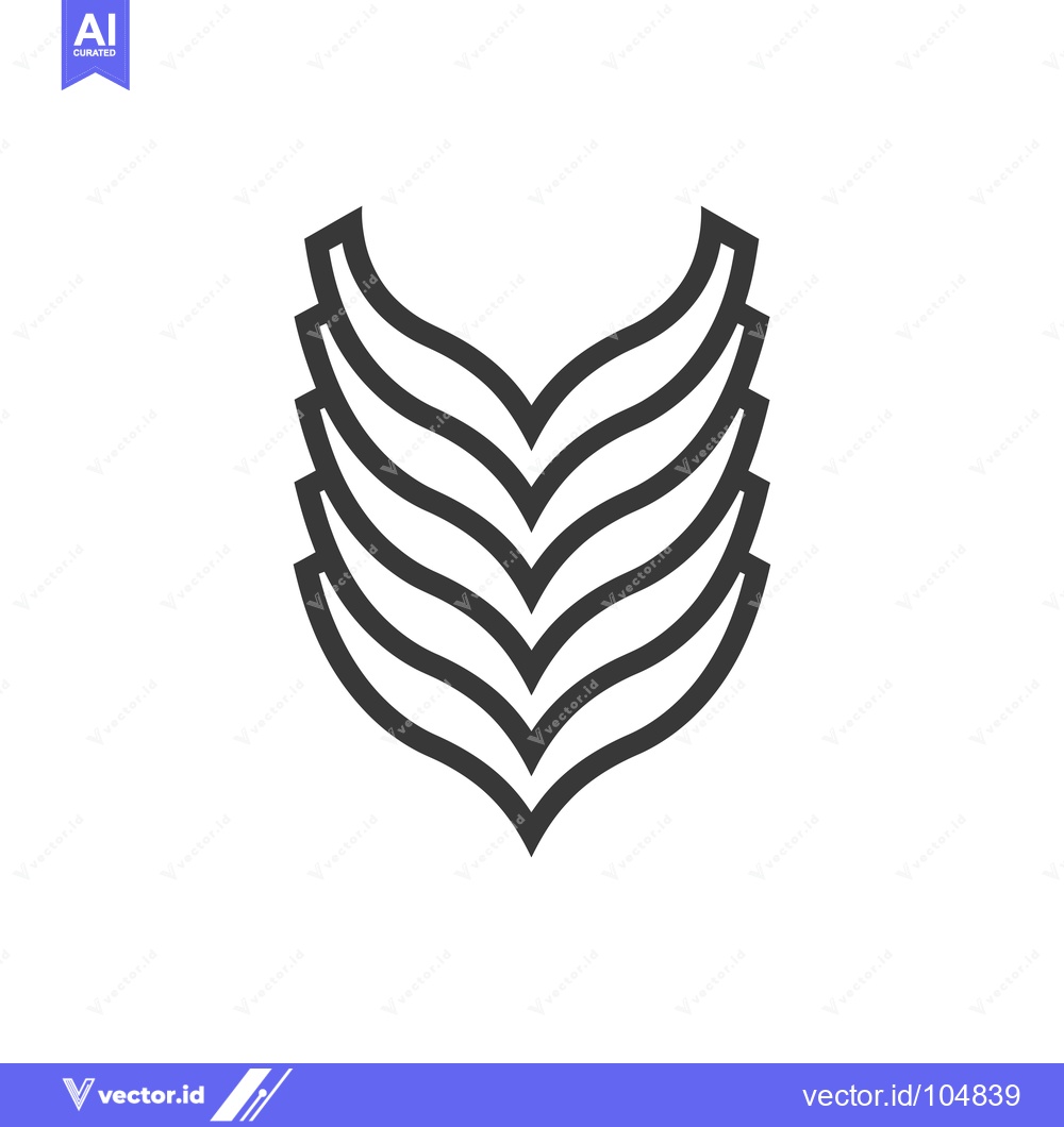 Premium Vector dari Stacked V-shaped Geometric Pattern