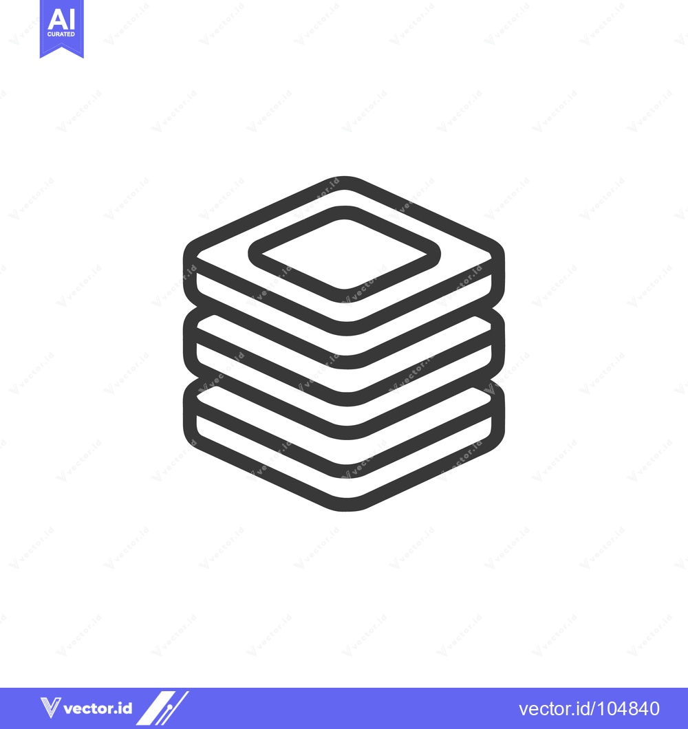 Premium Vector dari Minimalist Stacked Diamond Icon: Geometric Layered Design on White