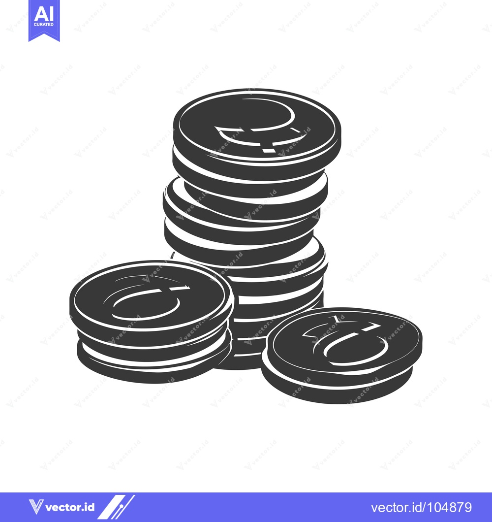 Premium Vector of Stack of Euro Coins Illustration