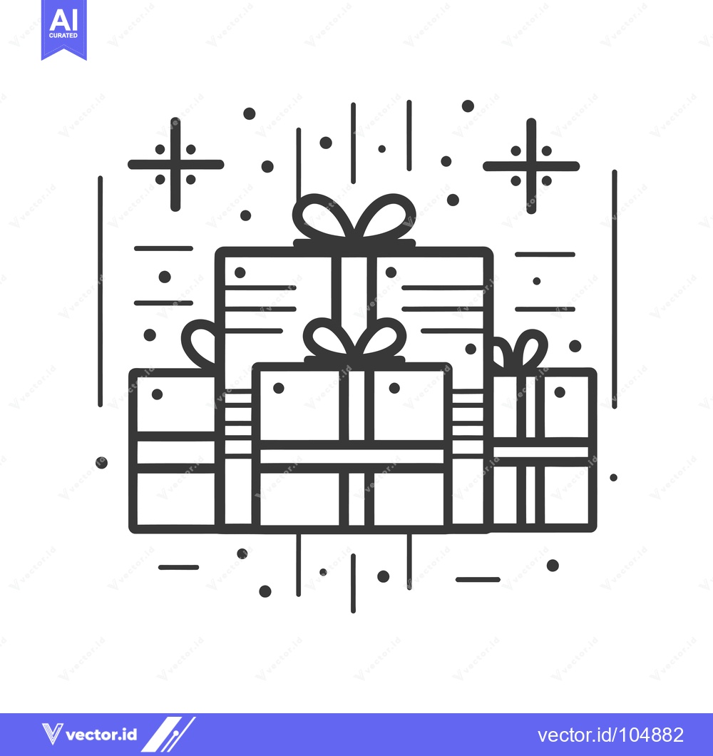 Premium Vector dari Stack of Gift Boxes with Bows and Confetti
