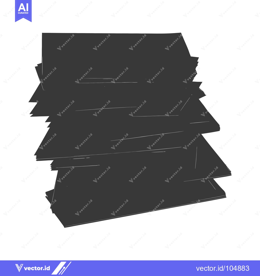 Premium Vector dari Stack of Papers Drawn in Black and White