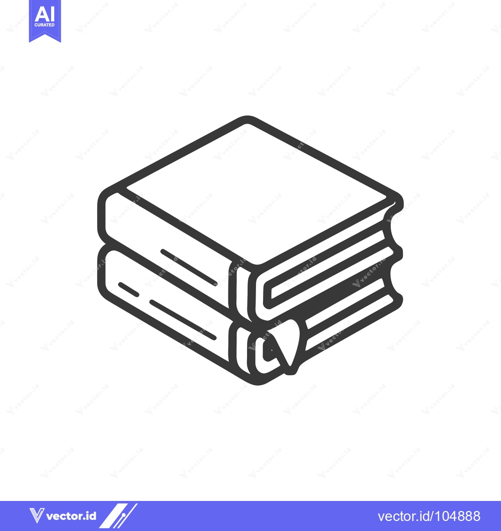 Premium Vector dari Stack of two closed books with a bookmark
