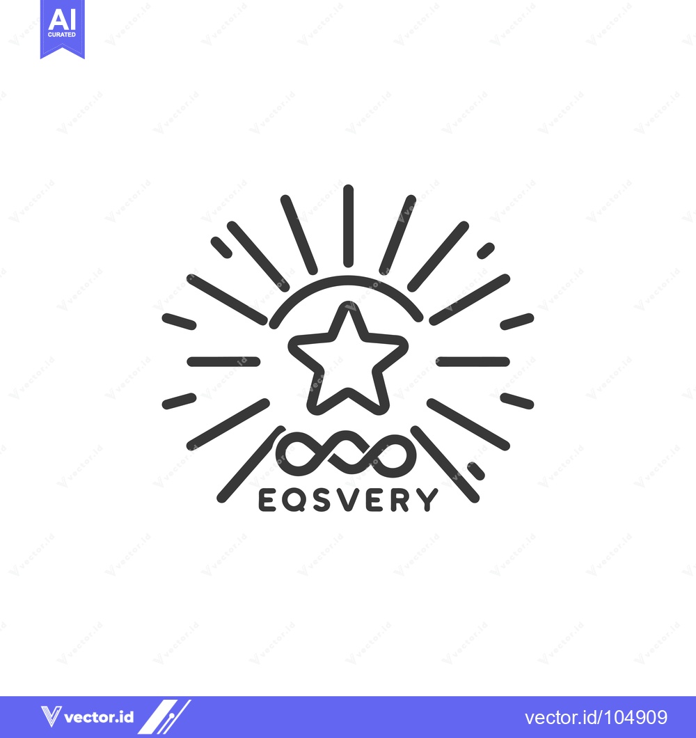 Premium Vector dari Starburst With Infinity Symbol and Text