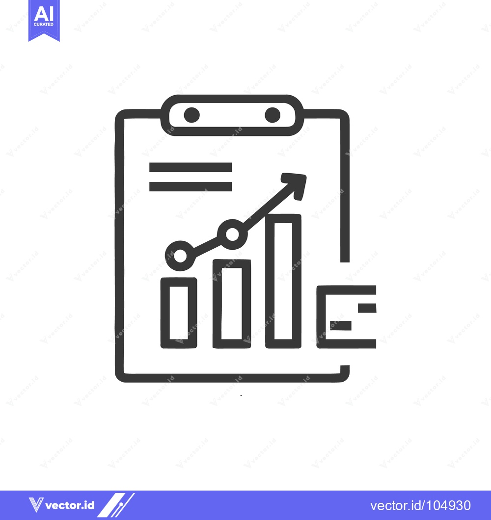 Premium Vector dari Ascending Graph on Clipboard: Business Growth and Data Analysis Icon