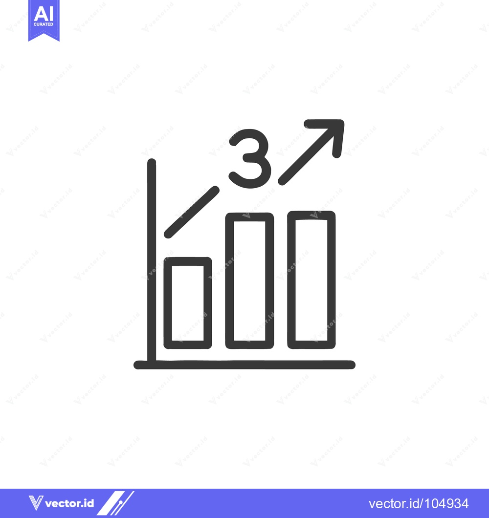 Premium Vector dari Stat 3 Icon Line Art Icon 11470