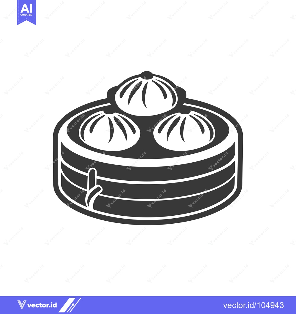 Premium Vector dari Steamed Buns in a Bamboo Steamer