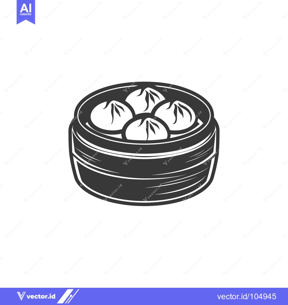 Premium Vector dari Steamed Dumplings in a Bamboo Steamer