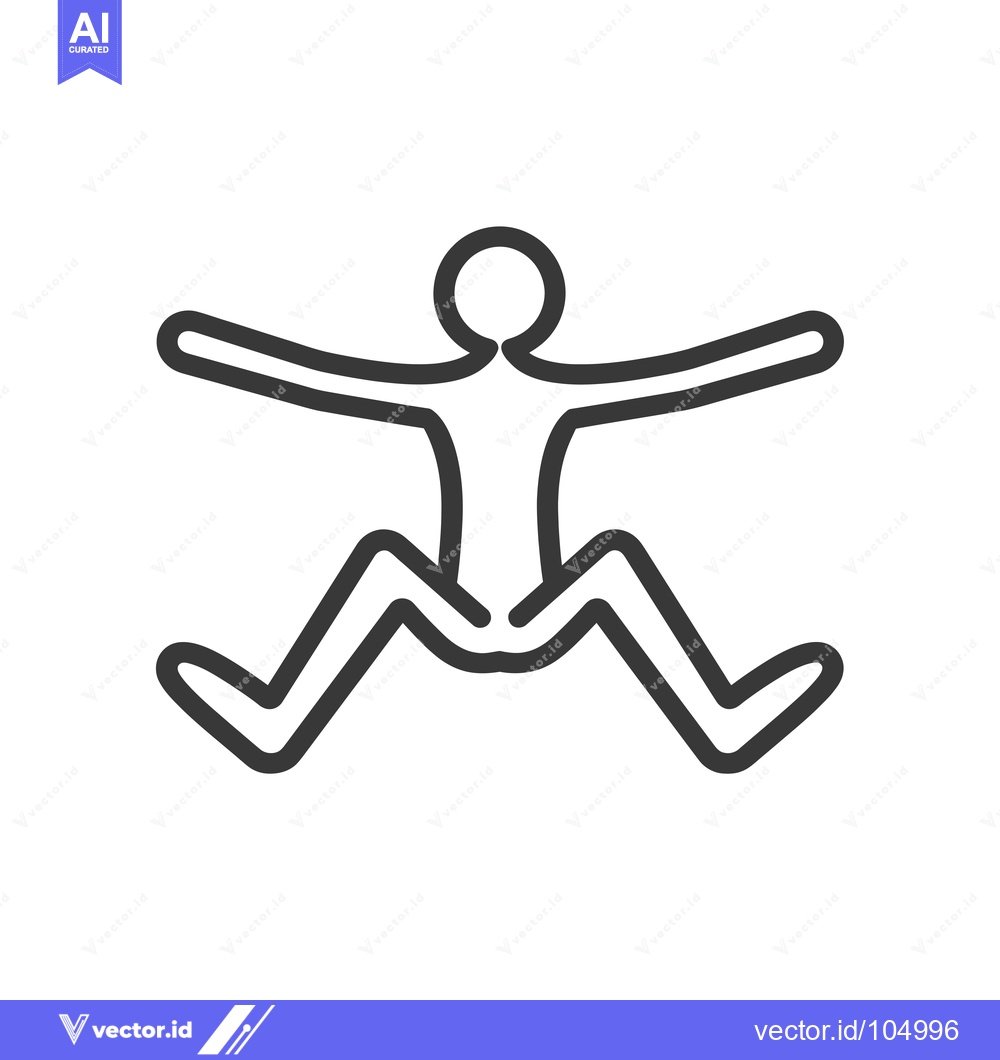 Premium Vector of Stick Figure Illustration of a Person Jumping