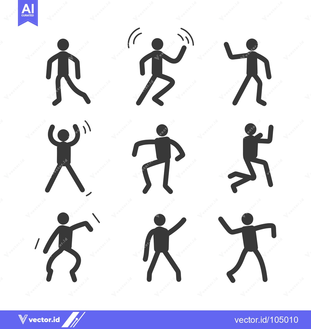 Premium Vector of Stick Figure People in Various Poses