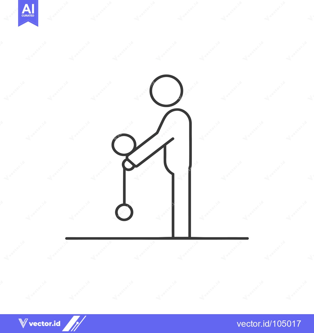 Premium Vector of Stick Figure Person Holding Weights