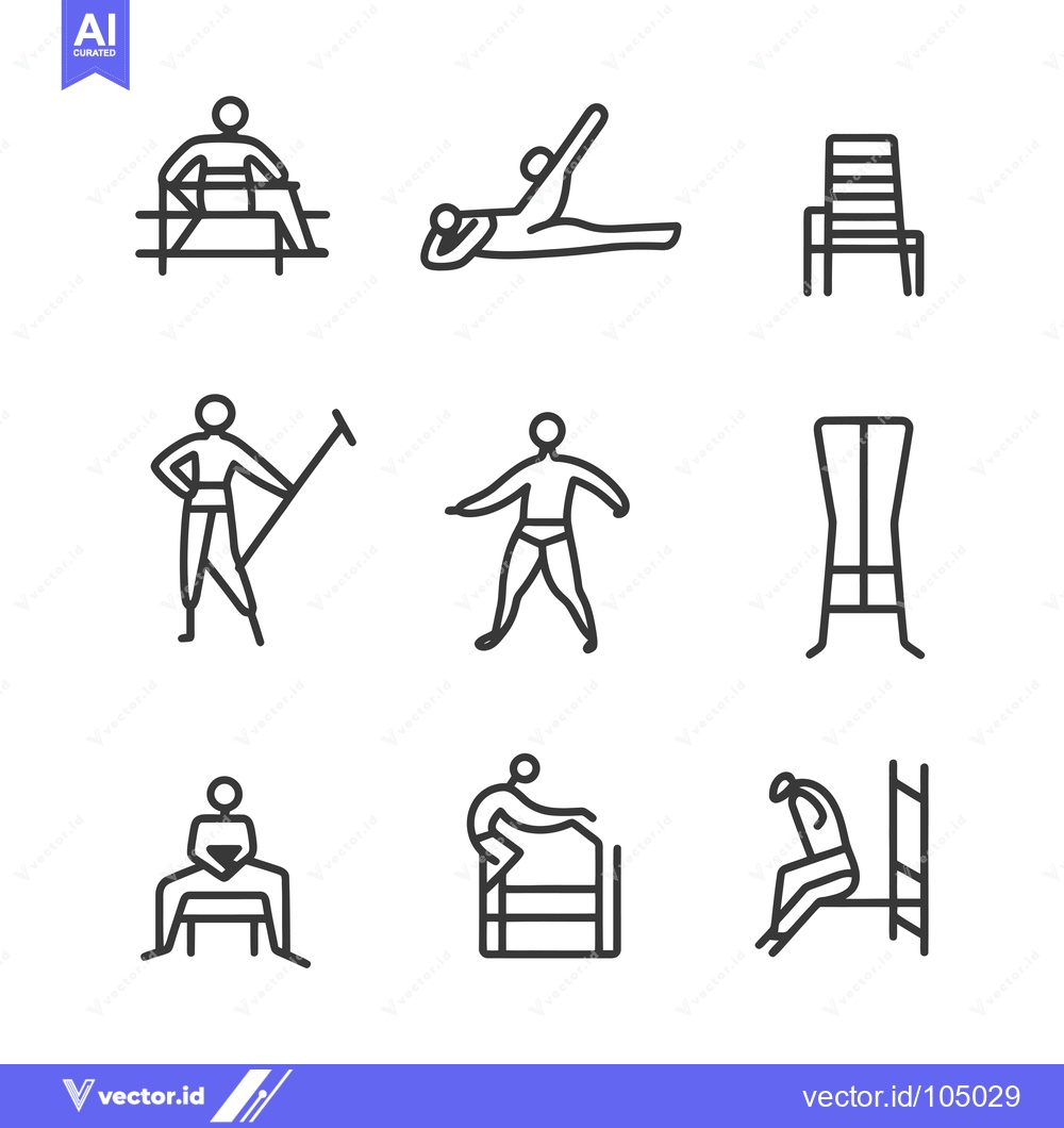 Premium Vector of Stick Figures Performing Various Activities and Sitting on Different F