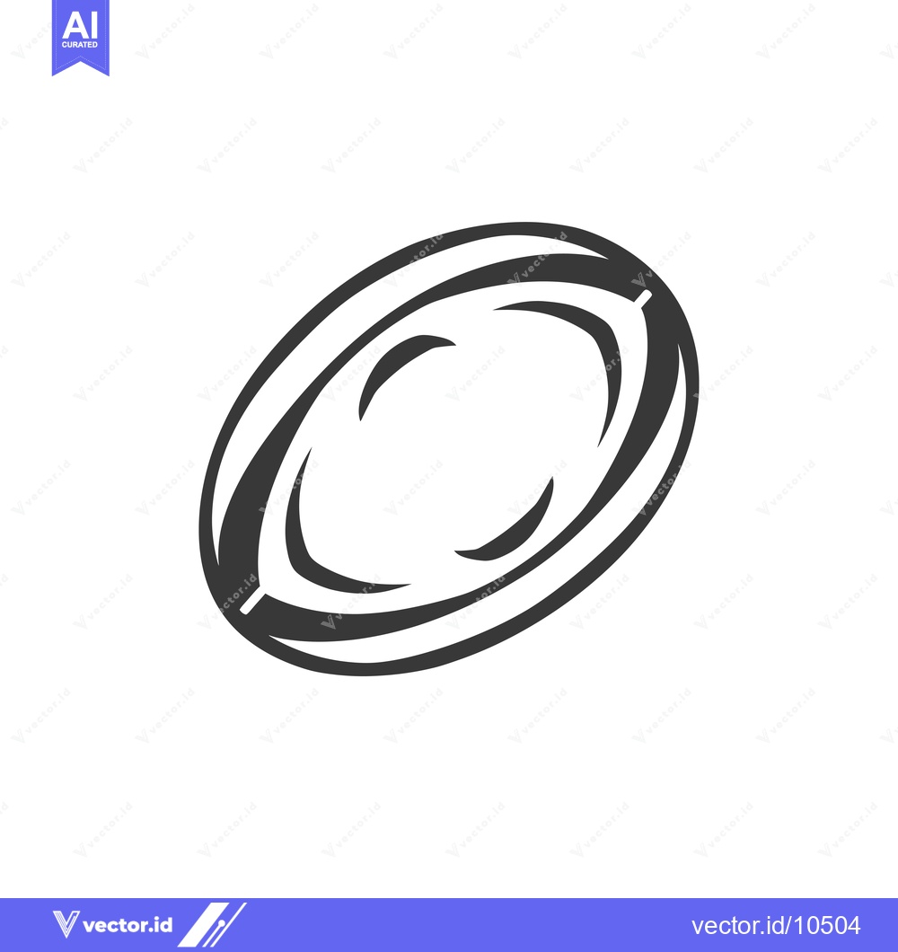 Premium Vector of A black and white line drawing of a frisbee
