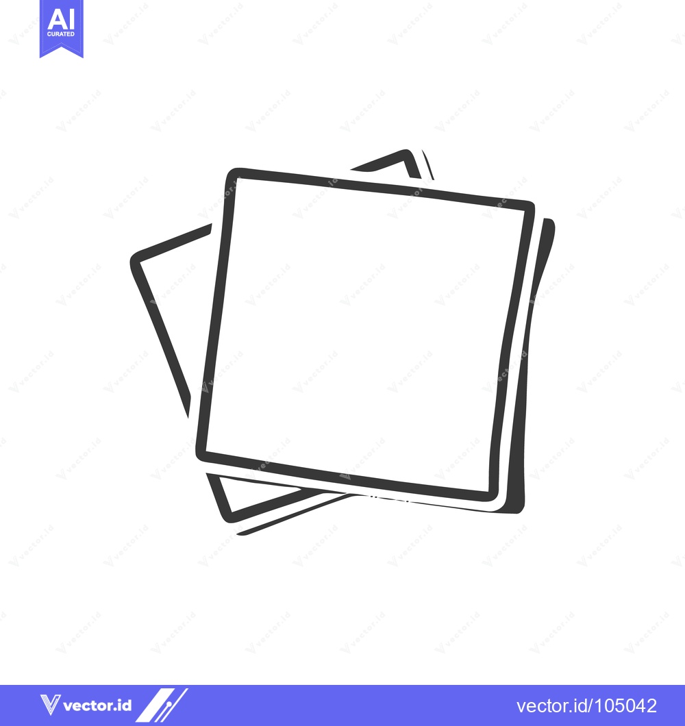 Premium Vector of Stacked Square Frames: Minimalist Design with Overlapping Borders and